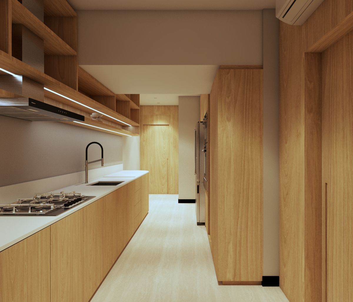 Espaço gourmet do Torre di Giuseppe, render