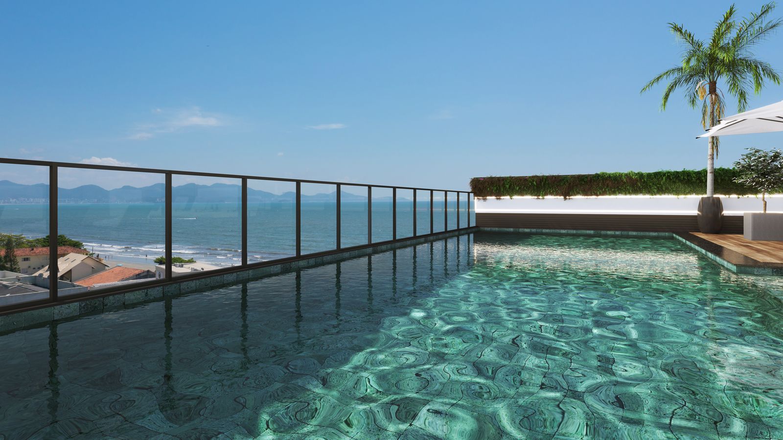 Piscina do Torre di Giuseppe, vista noturna, render